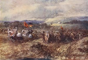 O regresso de Ivan, o Terrível, a Moscovo após a conquista de Kazan (litografia a cores) de John (after) Gilbert