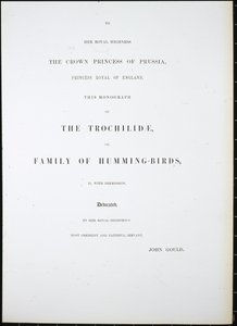 Frontispício (litro colorido à mão) de John (after) Gould