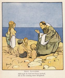 Santo Agostinho (litografia a cores) de John (after) Hassall