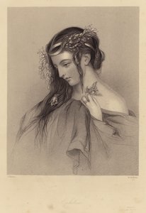 Shakespeare: Hamlet, Ofélia, Ato IV, Cena V (gravura) de John (after) Hayter