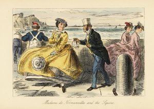 Reunião de senhores e senhoras ingleses no passeio de Ramsgate de John (after) Leech