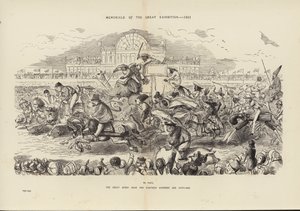 Memoriais da Grande Exposição de 1851, O Grande Derby Race de Cento e Cinquenta e Um (gravura) de John (after) Leech