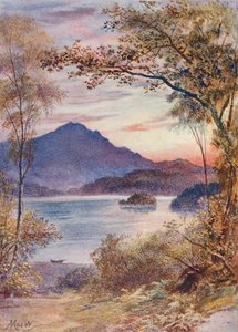 Ben Venue e os Trossachs (litografia a cores) de John (after) MacWhirter