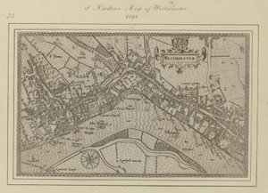 Um plano de Westminster de John (after) Norden