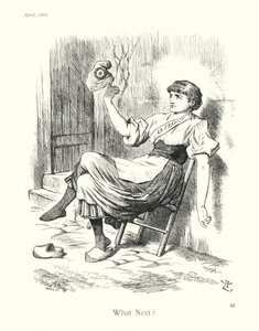 Desenho animado de Sir John Tenniel: What Next (gravura) de John (after) Tenniel