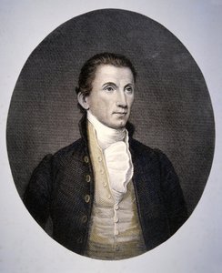 James Monroe (1758-1831) gravada por Asher Brown Durand (1796-1886) (gravura em cores) de John (after) Vanderlyn