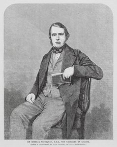 Sir Charles Trevelyan, administrador colonial britânico (gravura) de John (after) Watkins