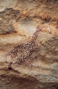 Girafa, pintura rupestre, Período Pastoral (4000-2500 AC), Tassili n