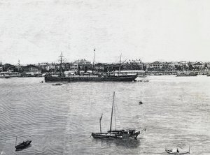 Porto de Xangai algumas semanas antes do início da guerra de Walter Charles Mills