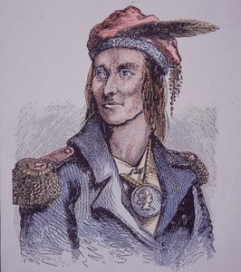 Tecumseh (gravação a cores) de Walter Charles Mills