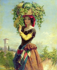 Um vendedor de frutas italiano