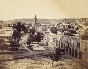Jerusalém, Pátio da Mesquita de Omar, 1857.