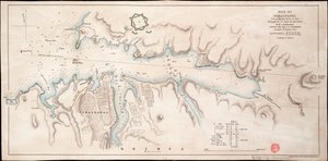 Sebastopol do Mar Negro a partir de um levantamento russo de 1836