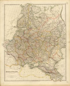 Mapa da Rússia e da Polônia, 1832.