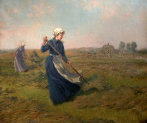 Haymaking menina de John Arthur Black