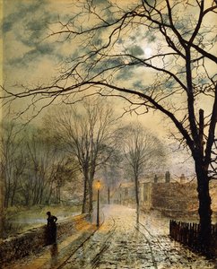 Um passeio ao luar, Bonchurch, Ilha de Wight, 1878 de John Atkinson Grimshaw