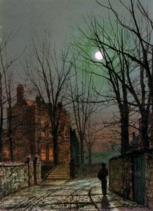 Pela luz da lua, 1882. de John Atkinson Grimshaw