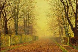 Brilho da noite, c.1884 (óleo sobre tela) de John Atkinson Grimshaw