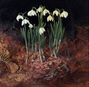 Perce neige (perce-neige). Pintura de John Atkinson Grimshaw (1836-1893) de John Atkinson Grimshaw