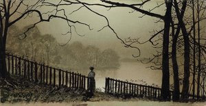 Lago Waterloo, Roundhay Park, Leeds, 1876-7 de John Atkinson Grimshaw