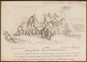  Morte de Sir John Moore na Batalha da Corunha , 16 de janeiro de 1809 de John Augustus Atkinson
