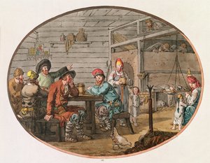 Camponesa Russa, 1798 (gravura à mão colorida)
