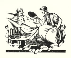 Ilustração para Don Juan de Lord Byron (litho)