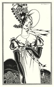 Ilustração para Don Juan por Lord Byron: A Bonnet, que o belo sexo usa (litho)