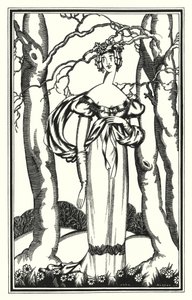 Ilustração para Don Juan por Lord Byron: Lady Adeline, My Dian of the Ephesians (lito) de John Austen