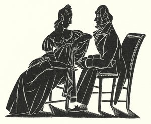 Ilustração para Madame Bovary por Gustave Flaubert (lito) de John Austen