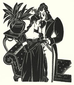 Ilustração para Madame Bovary por Gustave Flaubert (lito) de John Austen