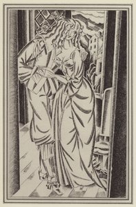 Ilustração para Moll Flanders por Daniel Defoe (litho) de John Austen