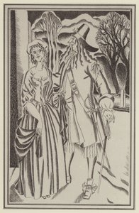 Ilustração para Moll Flanders por Daniel Defoe (litho) de John Austen