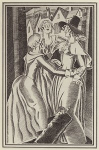 Ilustração para Moll Flanders por Daniel Defoe (litho) de John Austen