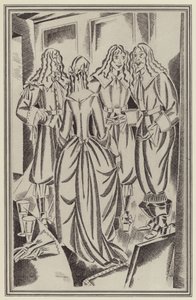 Ilustração para Moll Flanders por Daniel Defoe (litho) de John Austen
