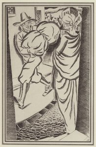 Ilustração para Moll Flanders por Daniel Defoe (litho) de John Austen