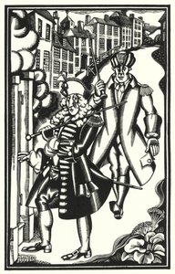 Ilustração para Tristram Shandy por Laurence Sterne (litho) de John Austen