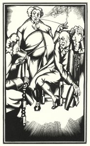 Ilustração para Tristram Shandy por Laurence Sterne (litho) de John Austen