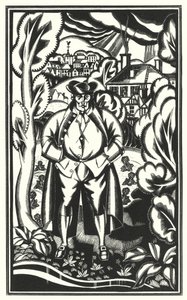 Ilustração para Tristram Shandy por Laurence Sterne (lito) de John Austen