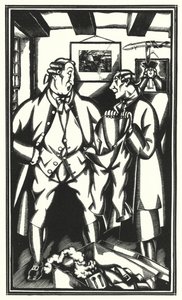 Ilustração para Tristram Shandy por Laurence Sterne (litho) de John Austen