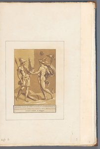 Mercúrio dá a Minerva um panflut Aos amigos e a cada (...) (título da série no objeto)