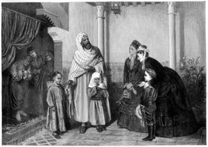 A apresentação, senhoras inglesas visitando uma casa dos mouros, 1875