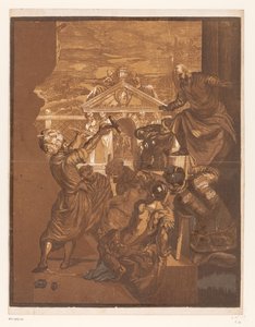Marcus salva um escravo de sua tortura Obras de arte de mestres venezianos (título da série) Opera selectora (título da série) de John Baptist Jackson