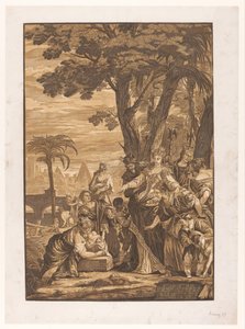Moisés é encontrado pela filha de Faraó Obras de arte de mestres venezianos (título da série) Opera selectora (título da série) de John Baptist Jackson