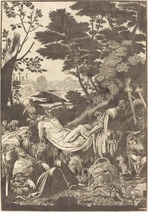 O Sepultamento [reto] de John Baptist Jackson after Jacopo Bassano