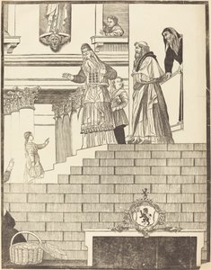 Apresentação da Virgem no Templo [placa direita] de John Baptist Jackson after Titian