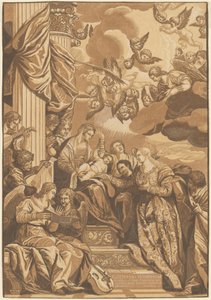 Casamento Místico de Santa Catarina de John Baptist Jackson, after Veronese