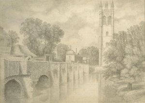 Ponte e Torre de Madalena, século XVIII de John Baptist Malchair