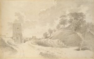 Oxford Castle and the Castle Mound, 27 de Maio de 1784 de John Baptist Malchair
