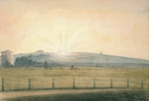 Pôr-do-sol visto do Observatório em Oxford, 20 de Dezembro de 1784